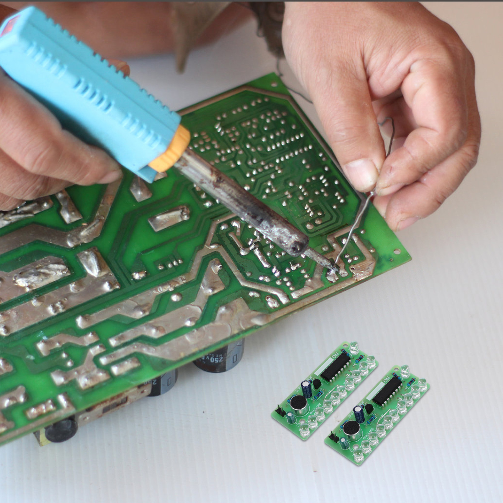 Diy Electronics For Beginners - 2Set Sound Control LED Flow Light