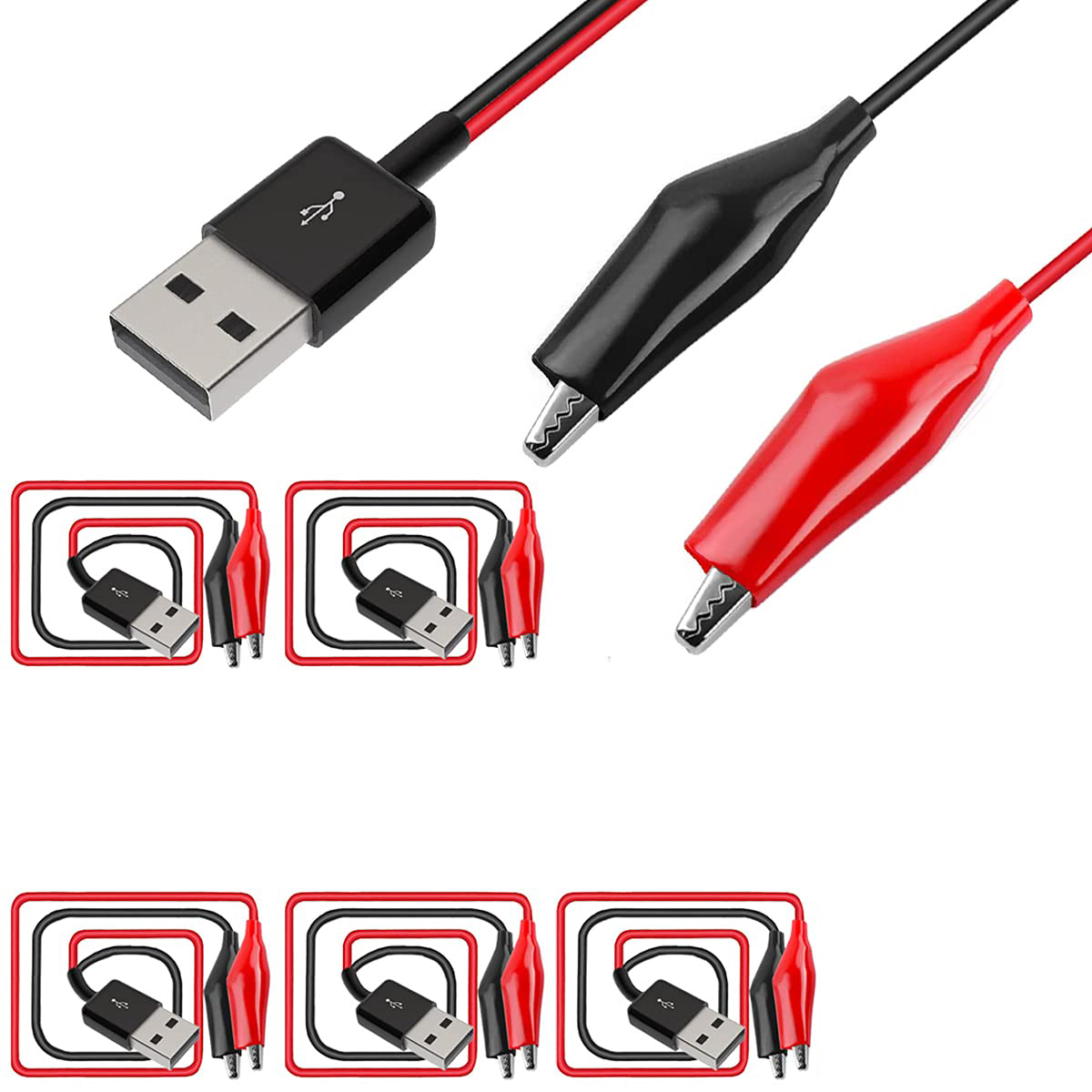 Alligator Clip to USB, Crocodi - Crocodile Clip Set review and price