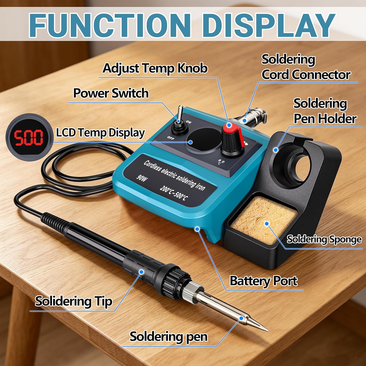 90W LED Digital Cordless Solde - Diy Electronics Set review and price