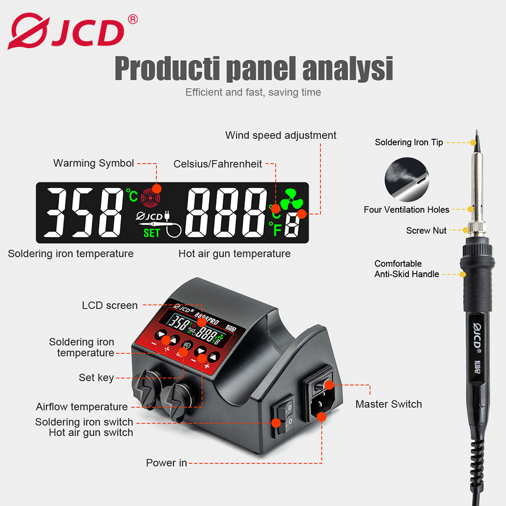 JCD 8898Pro Soldering Station  - Smd Solder Paste review and price